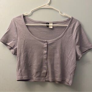 H&M Purple Button‎ Top